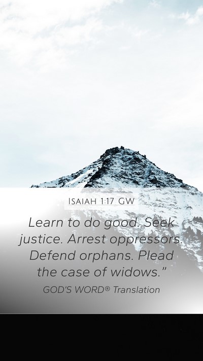 Isaiah 1:17 GW Bible Verse Image