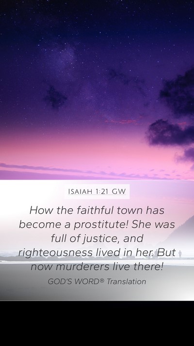 Isaiah 1:21 GW Bible Verse Image