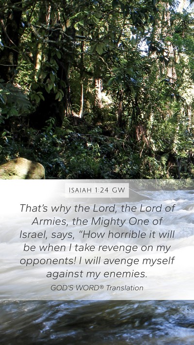 Isaiah 1:24 GW Bible Verse Image