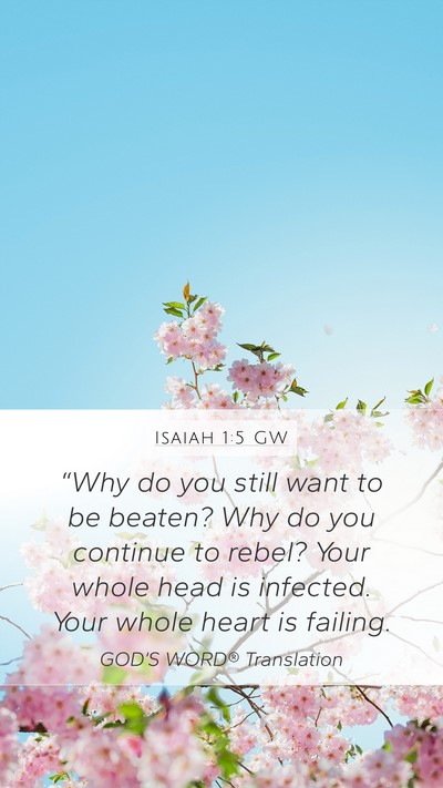 Isaiah 1:5 GW Bible Verse Image