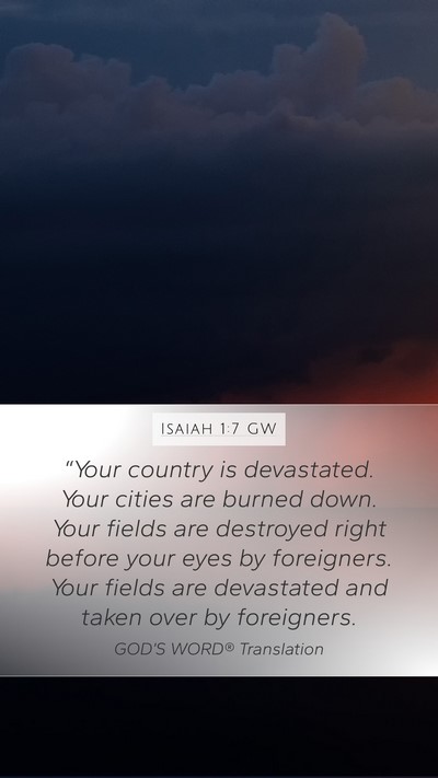 Isaiah 1:7 GW Bible Verse Image