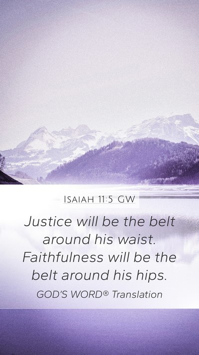 Isaiah 11:5 GW Bible Verse Image