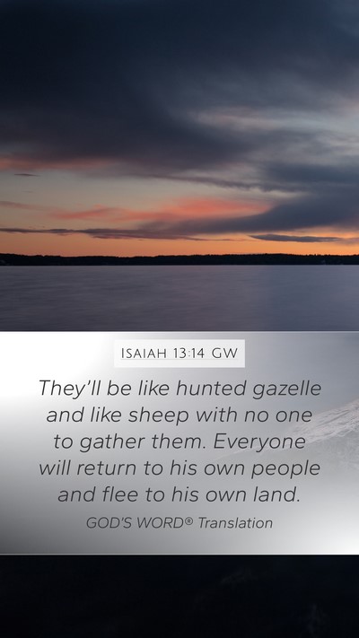Isaiah 13:14 GW Bible Verse Image