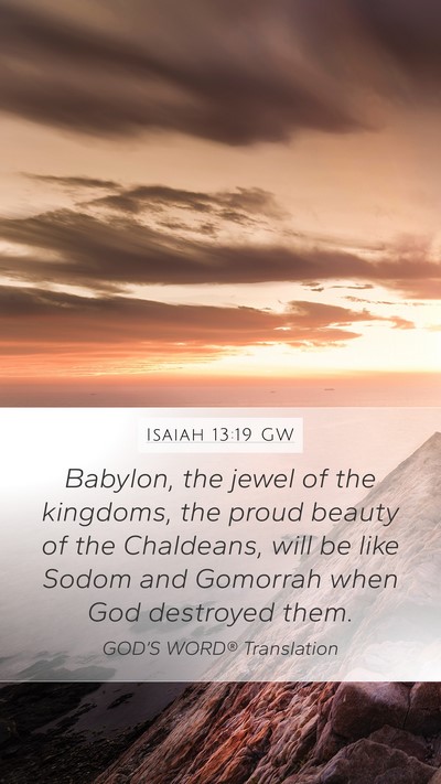 Isaiah 13:19 GW Bible Verse Image