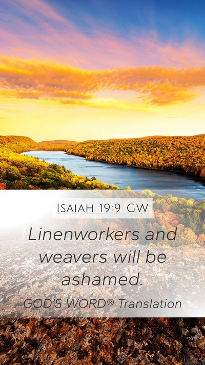 Isaiah 19:9 GW Bible Verse Image