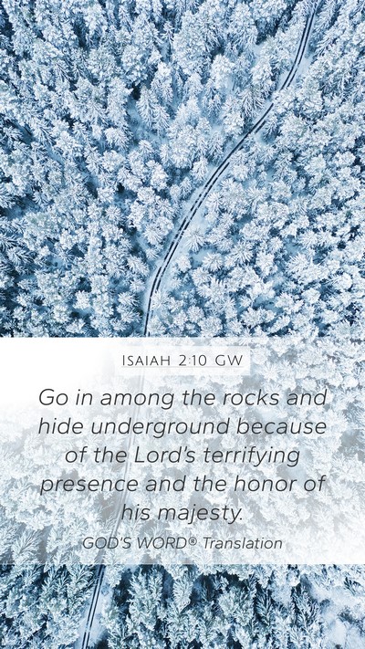 Isaiah 2:10 GW Bible Verse Image