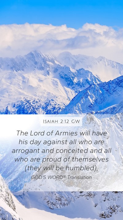 Isaiah 2:12 GW Bible Verse Image