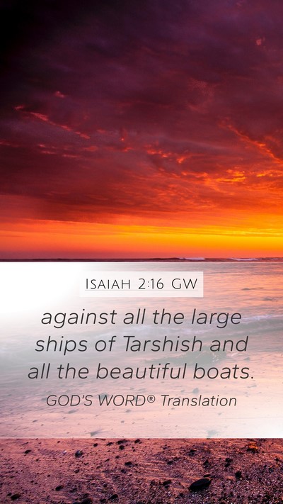 Isaiah 2:16 GW Bible Verse Image