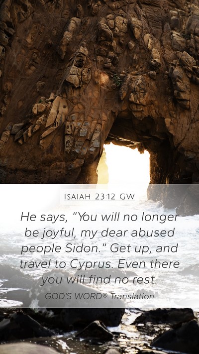 Isaiah 23:12 GW Bible Verse Image