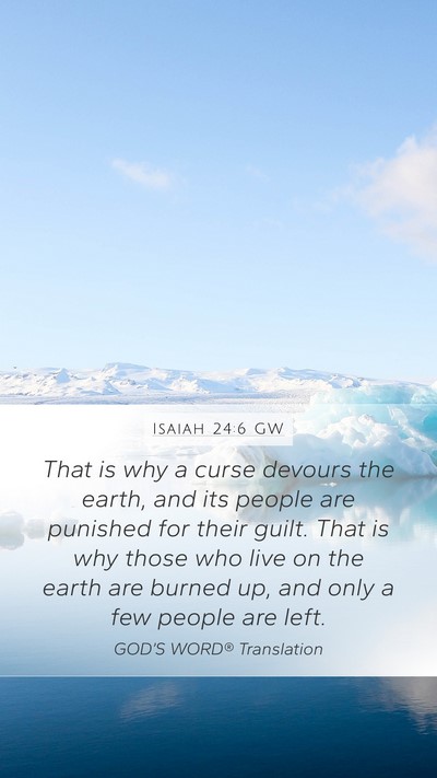 Isaiah 24:6 GW Bible Verse Image
