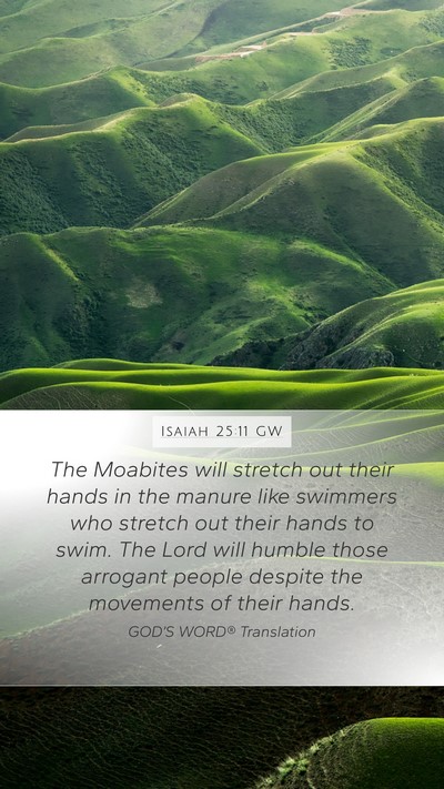Isaiah 25:11 GW Bible Verse Image