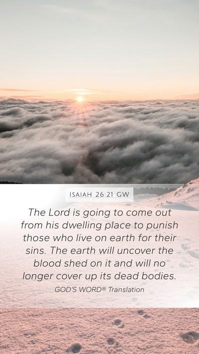 Isaiah 26:21 GW Bible Verse Image