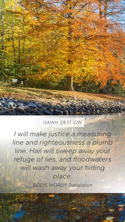 Isaiah 28:17 GW Bible Verse Image