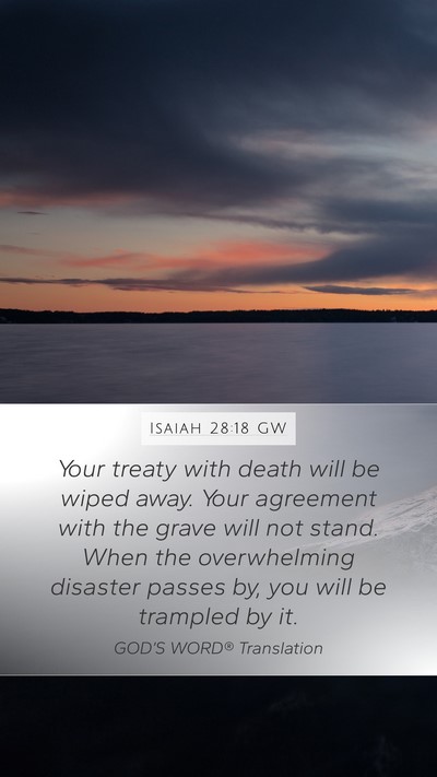 Isaiah 28:18 GW Bible Verse Image