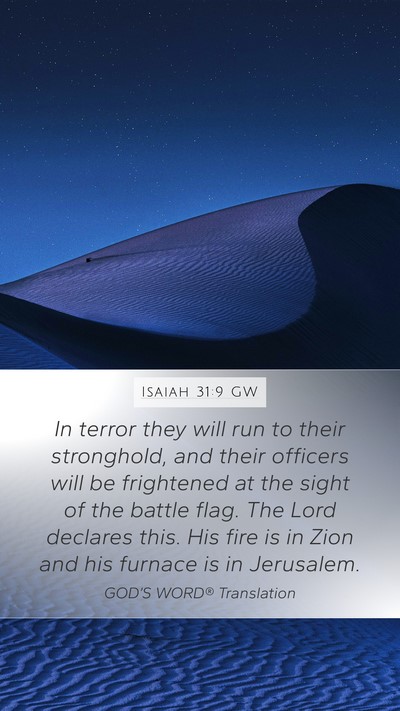 Isaiah 31:9 GW Bible Verse Image