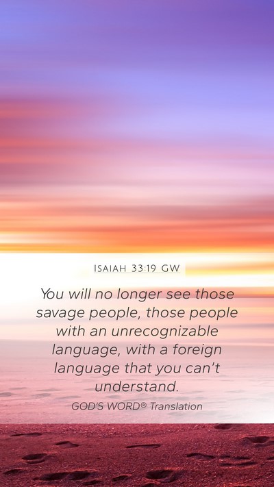Isaiah 33:19 GW Bible Verse Image