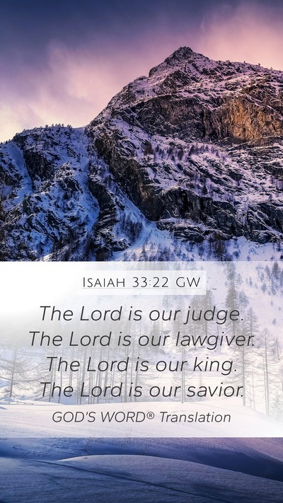 Isaiah 33:22 GW Bible Verse Image