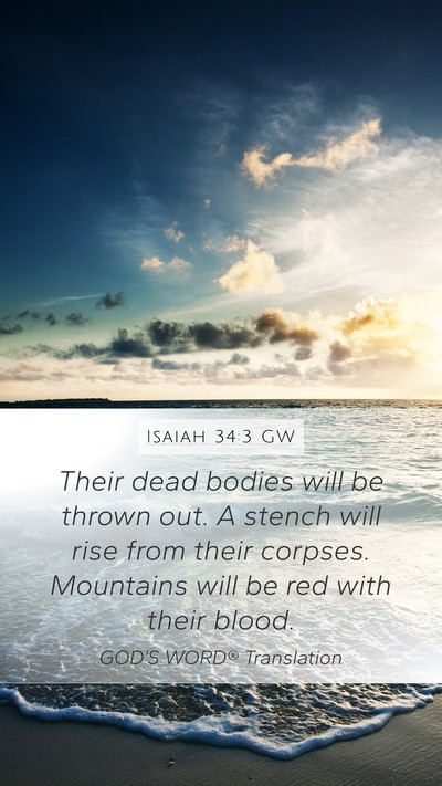 Isaiah 34:3 GW Bible Verse Image