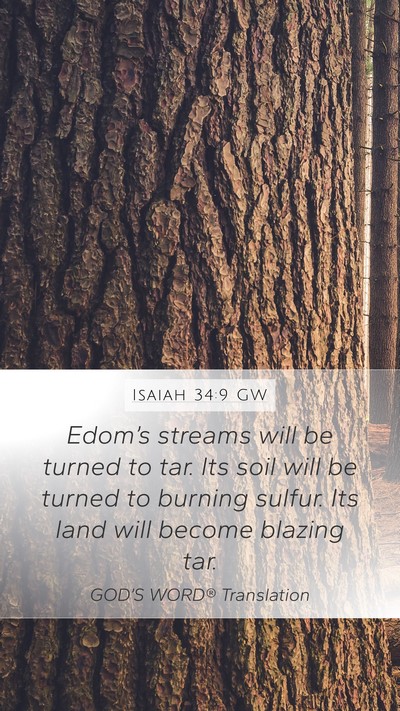 Isaiah 34:9 GW Bible Verse Image