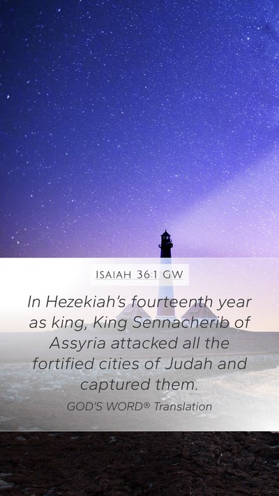 Isaiah 36:1 GW Bible Verse Image