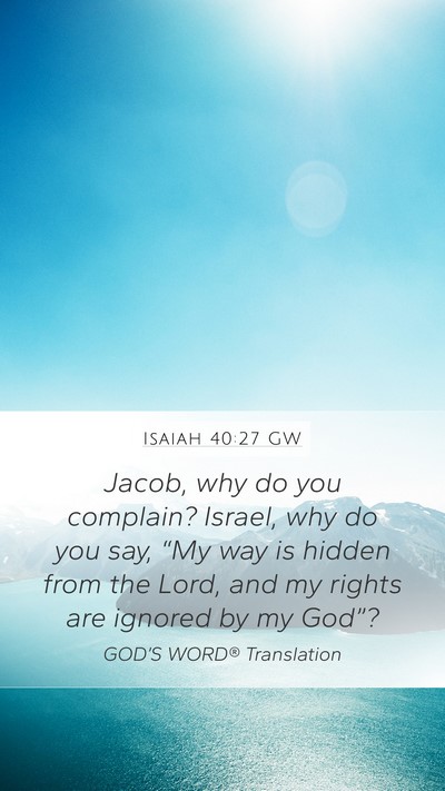 Isaiah 40:27 GW Bible Verse Image