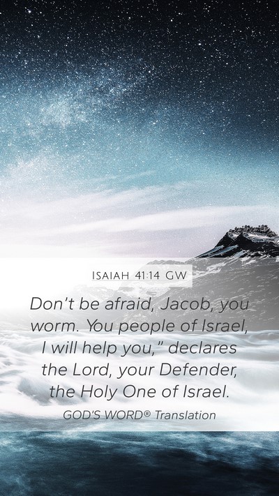 Isaiah 41:14 GW Bible Verse Image