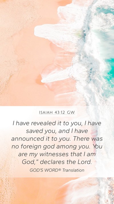 Isaiah 43:12 GW Bible Verse Image