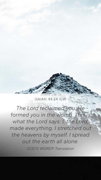 Isaiah 44:24 GW Bible Verse Image