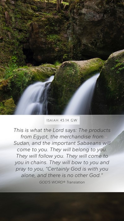Isaiah 45:14 GW Bible Verse Image