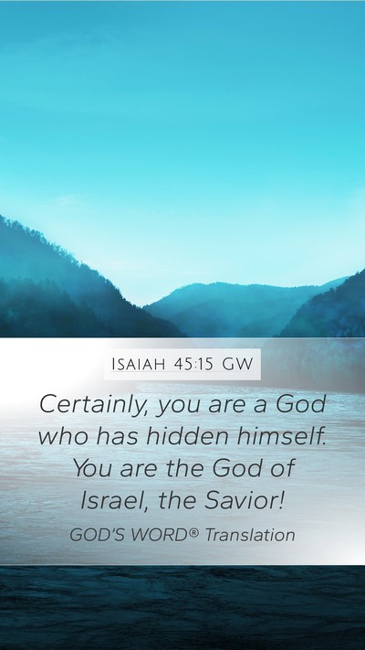 Isaiah 45:15 GW Bible Verse Image
