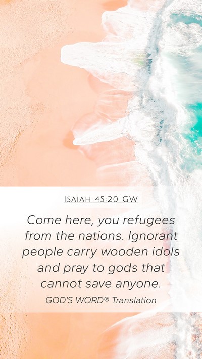 Isaiah 45:20 GW Bible Verse Image