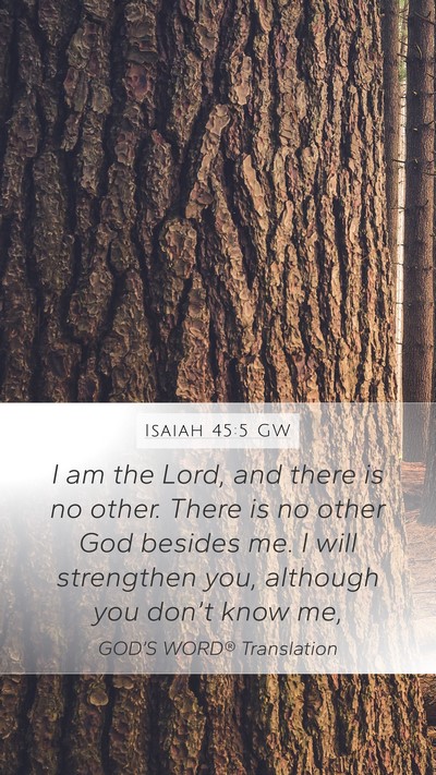 Isaiah 45:5 GW Bible Verse Image