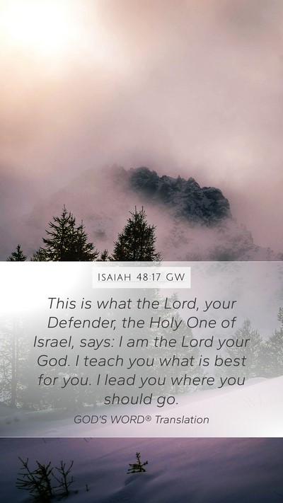 Isaiah 48:17 GW Bible Verse Image