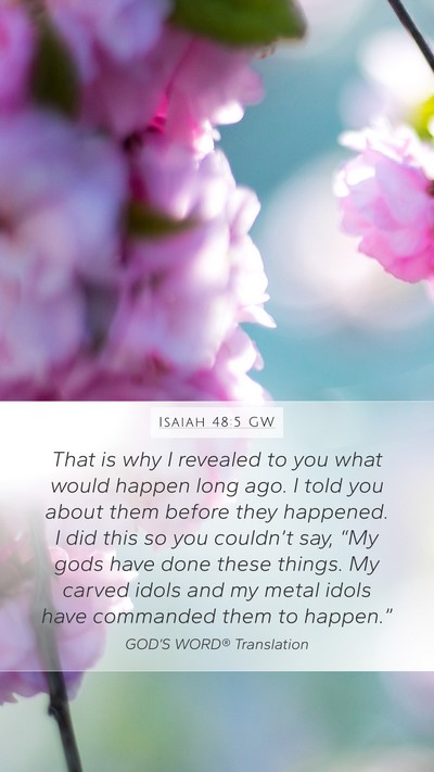 Isaiah 48:5 GW Bible Verse Image