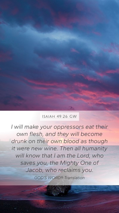 Isaiah 49:26 GW Bible Verse Image