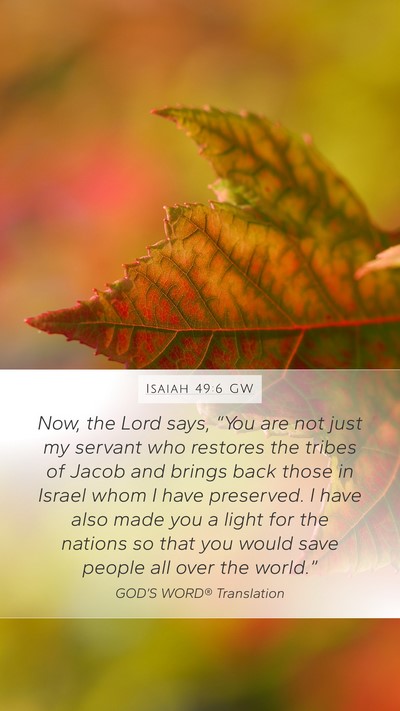 Isaiah 49:6 GW Bible Verse Image