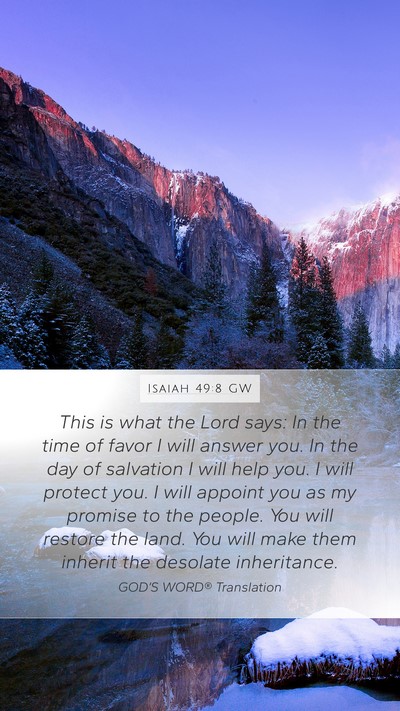 Isaiah 49:8 GW Bible Verse Image