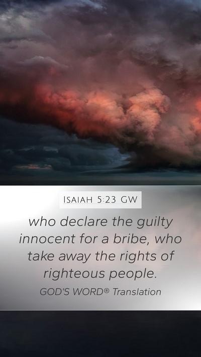Isaiah 5:23 GW Bible Verse Image