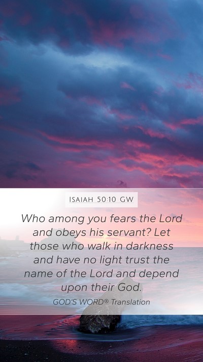 Isaiah 50:10 GW Bible Verse Image