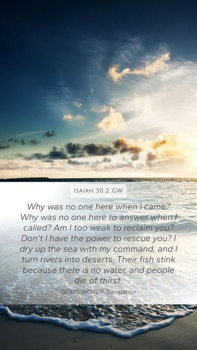 Isaiah 50:2 GW Bible Verse Image