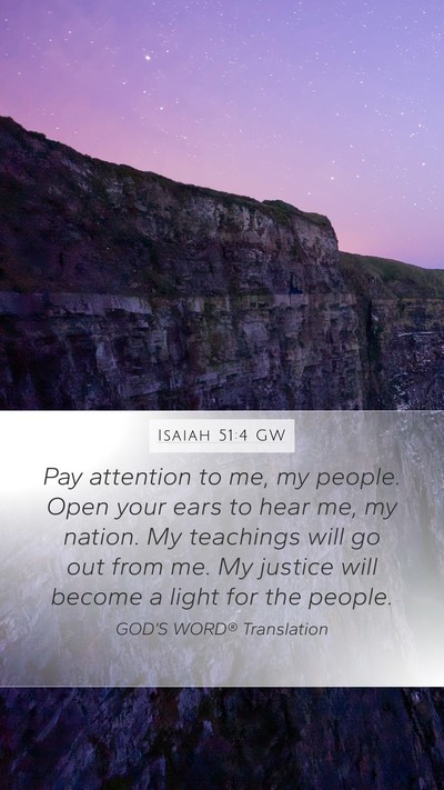 Isaiah 51:4 GW Bible Verse Image