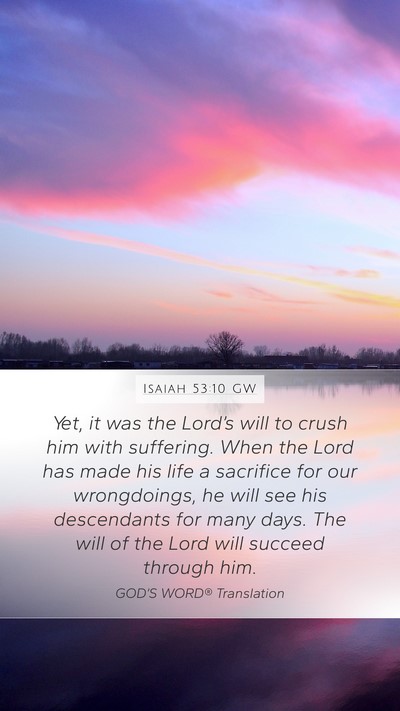 Isaiah 53:10 GW Bible Verse Image