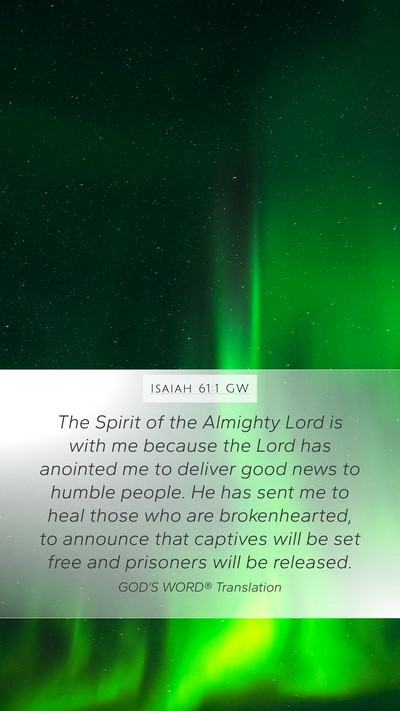 Isaiah 61:1 GW Bible Verse Image