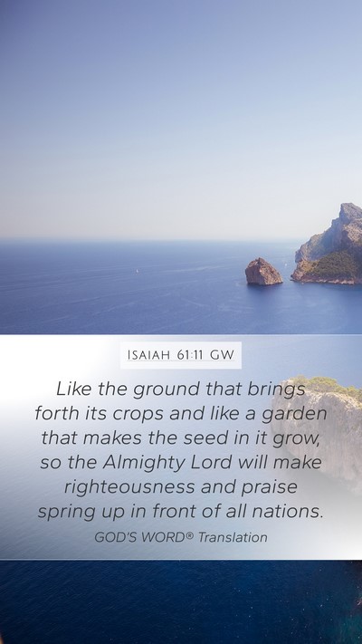 Isaiah 61:11 GW Bible Verse Image