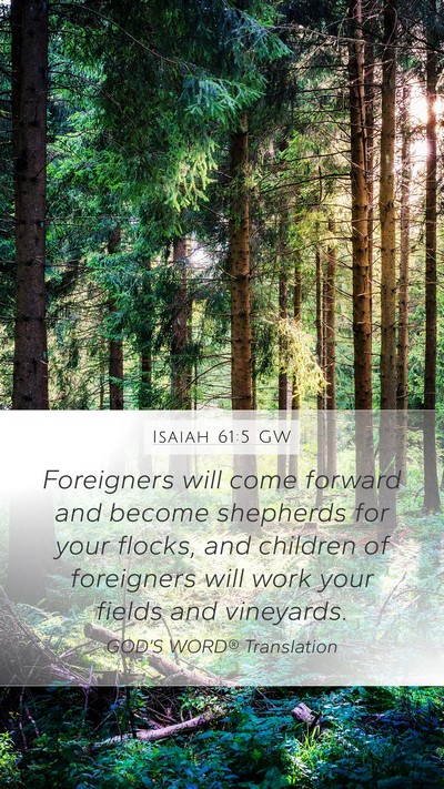 Isaiah 61:5 GW Bible Verse Image