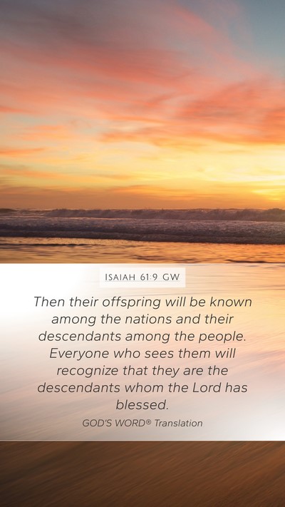 Isaiah 61:9 GW Bible Verse Image