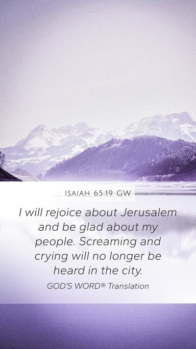 Isaiah 65:19 GW Bible Verse Image
