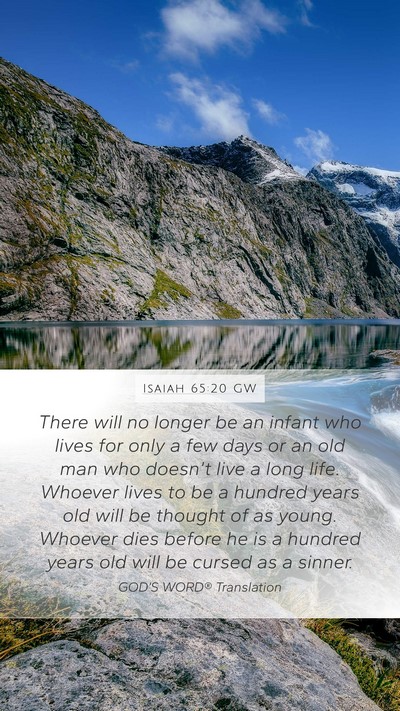 Isaiah 65:20 GW Bible Verse Image