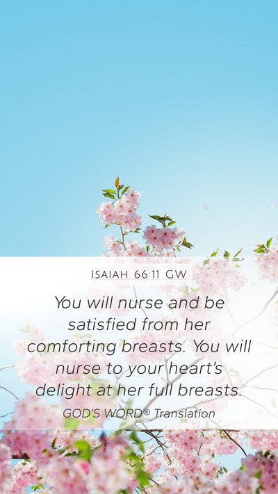 Isaiah 66:11 GW Bible Verse Image