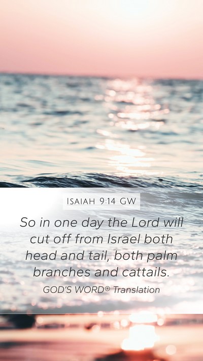Isaiah 9:14 GW Bible Verse Image